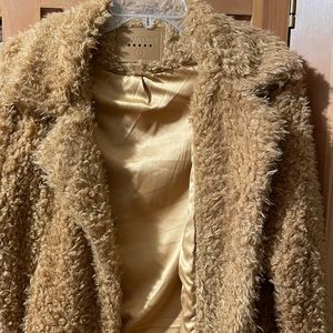 New BLANKNYC Brown Faux Fur Jacket Sz Large
